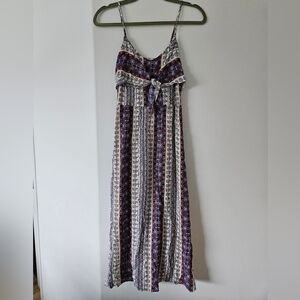 Sadie & Sage Purple Ruffled Maxi Dress